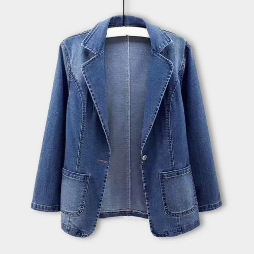 Luvik | Motet blazer i jeans for kvinner