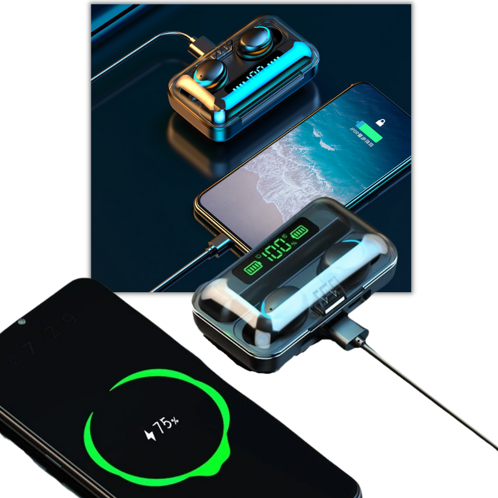 Luvikno | Bluetooth ørepropper med oppladbart batterietui