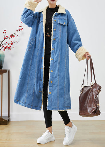 Luvik | Universitetsjakke i tykk blå fleece-denim