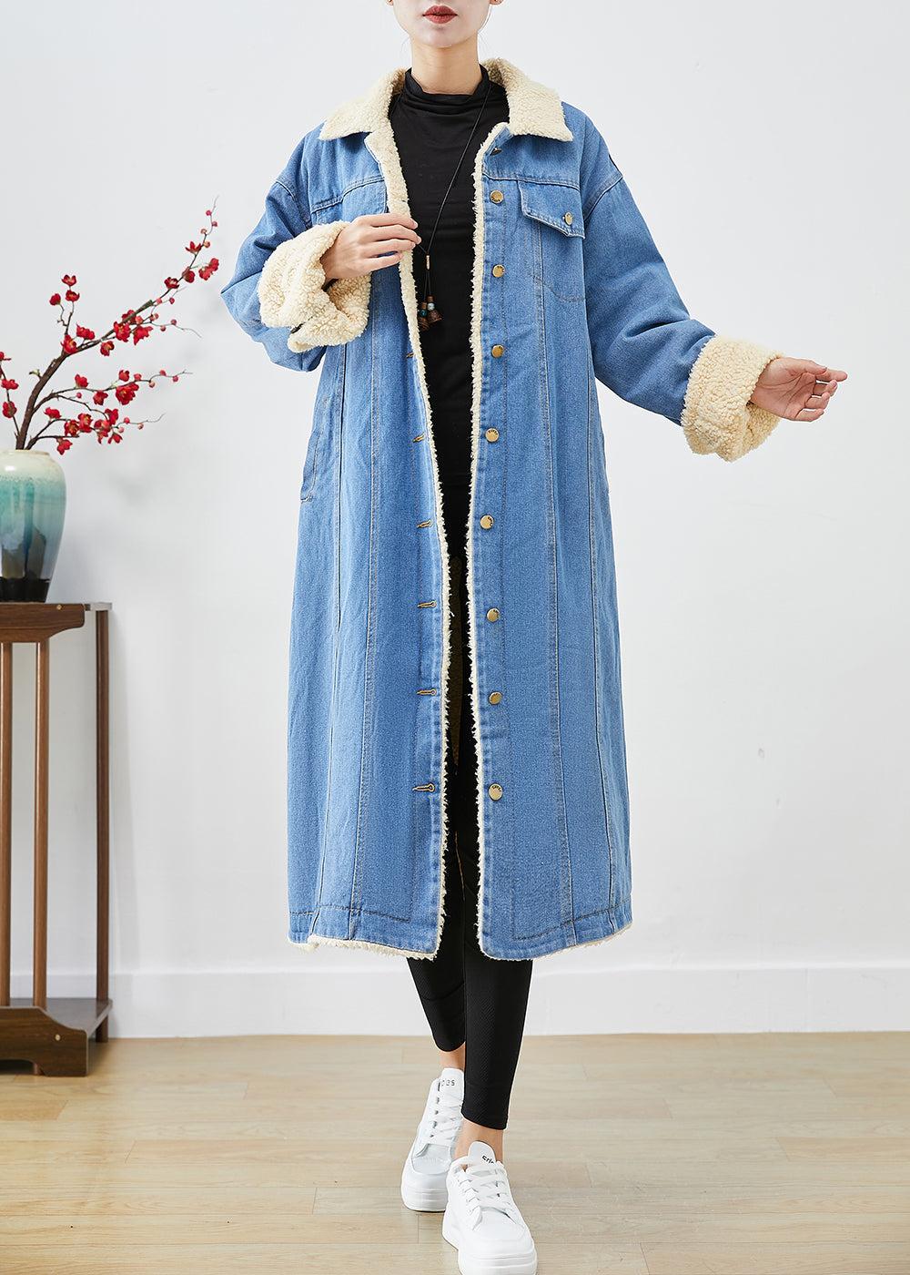 Luvik | Universitetsjakke i tykk blå fleece-denim