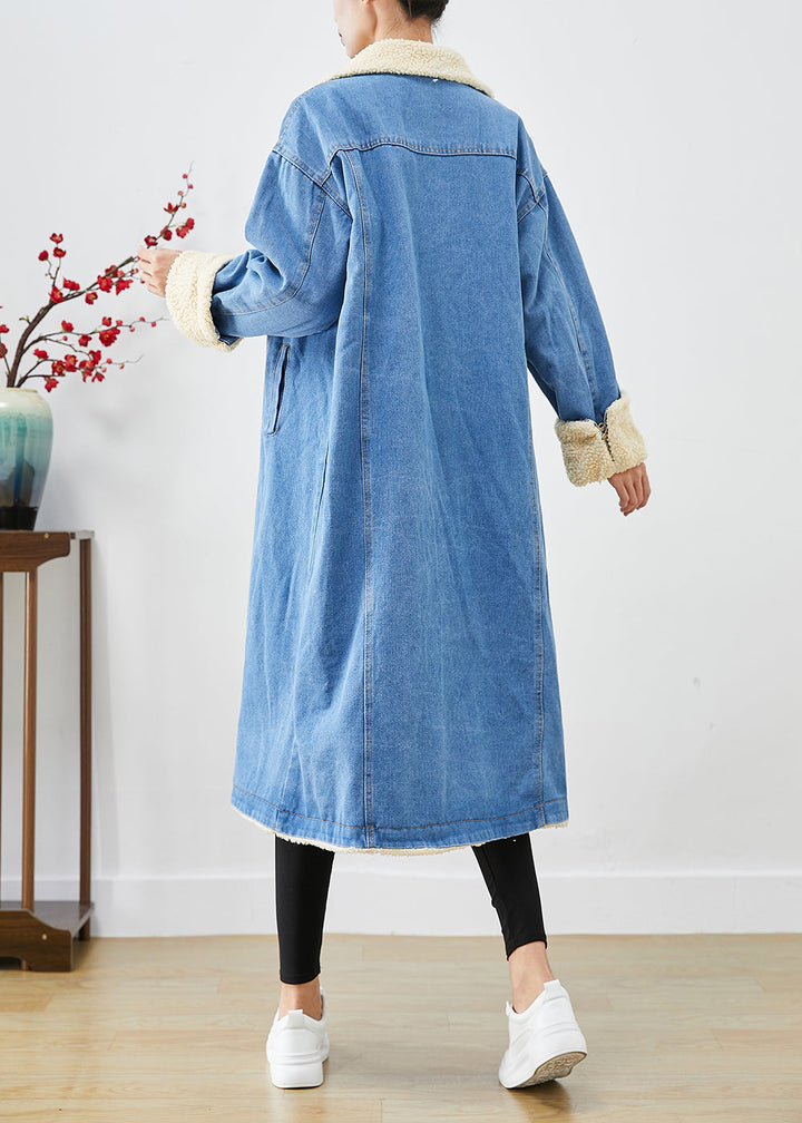Luvik | Universitetsjakke i tykk blå fleece-denim