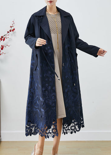 Luvik | Trenchcoat og spandex brodert blå