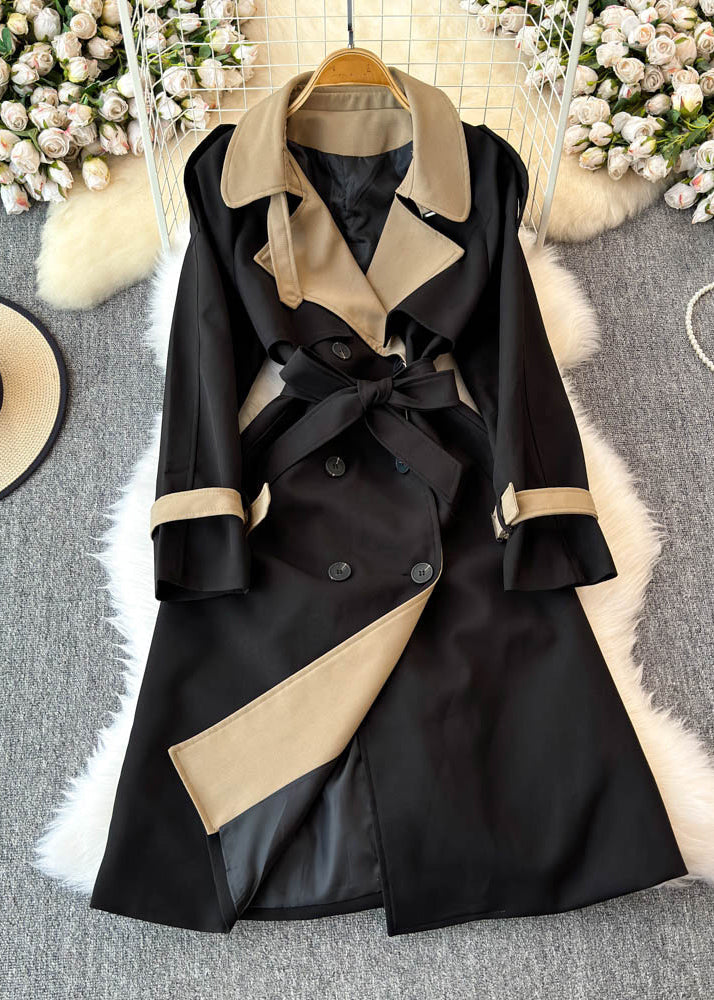 Luvik | Beige Med Lommer Knapper Belte Lange Trenchcoat
