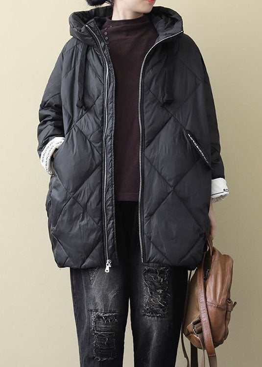 Luvik | Mustat pitkät untuvatakit suuret koot talvi lämpimästä puuvillasekoitteesta