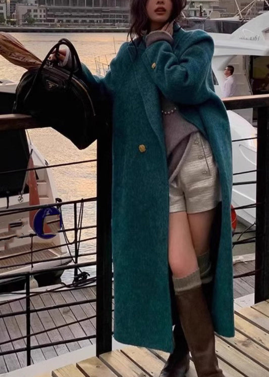 Luvik | Villakangasmanttelit sinisellä nappikiinnityksellä Talvi