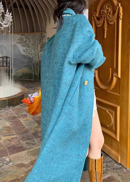 Luvik | Villakangasmanttelit sinisellä nappikiinnityksellä Talvi