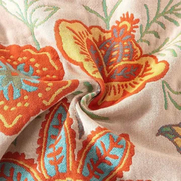 Luvikno | Knyttbar bomullsteppe med jacquard og boho-mønster