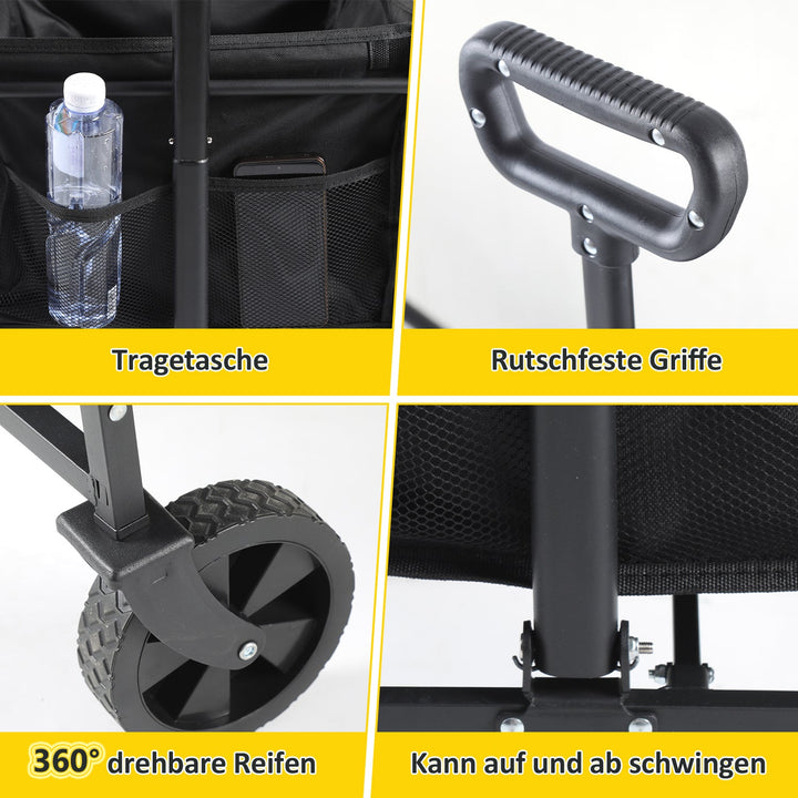 Sammenleggbart vogn transportvogn 60L | Luvikno
