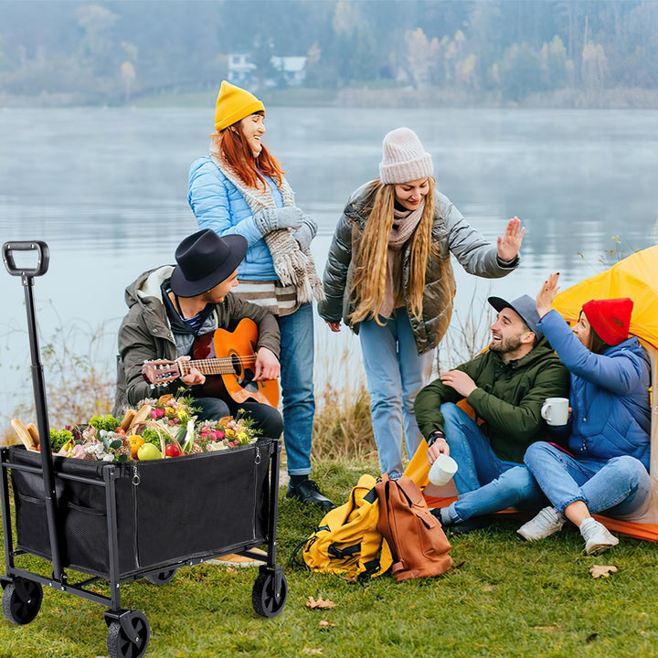 Sammenleggbart vogn transportvogn 60L | Luvikno