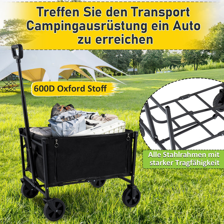 Sammenleggbart vogn transportvogn 60L | Luvikno