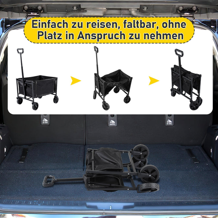 Sammenleggbart vogn transportvogn 60L | Luvikno