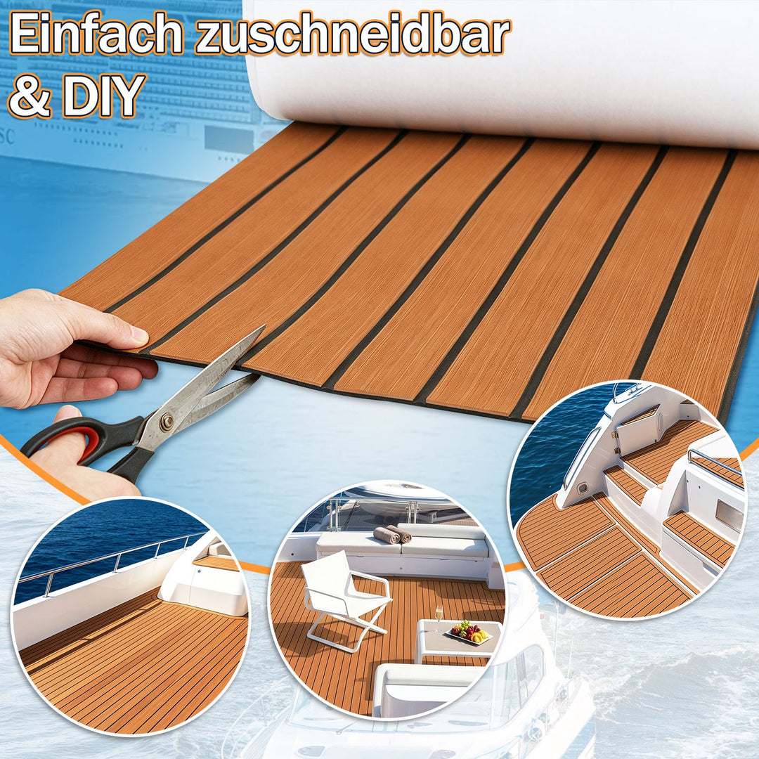 Boot Gulv EVA Teak Gulv Selvklebende | Luvikno