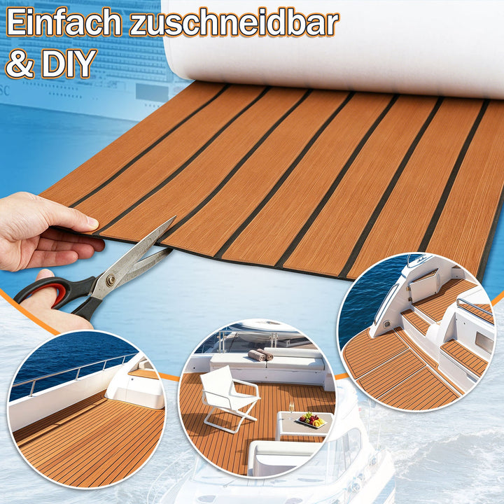 Boot Gulv EVA Teak Gulv Selvklebende | Luvikno