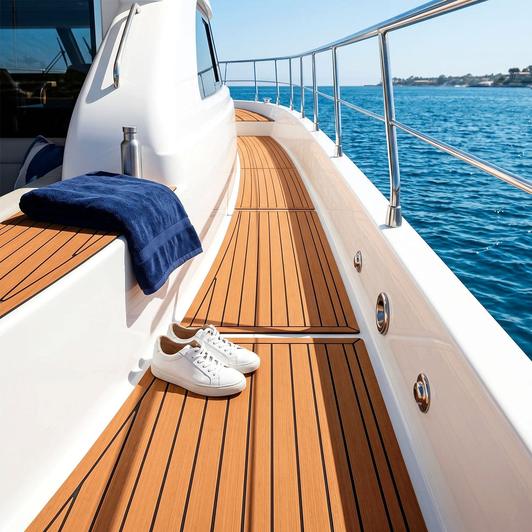 Boot Gulv EVA Teak Gulv Selvklebende | Luvikno