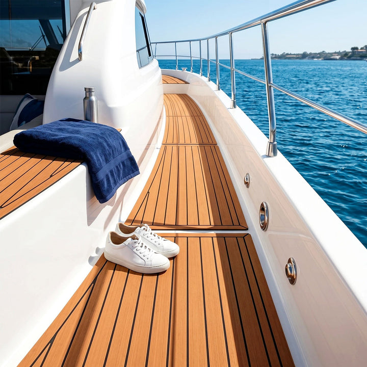 Boot Gulv EVA Teak Gulv Selvklebende | Luvikno