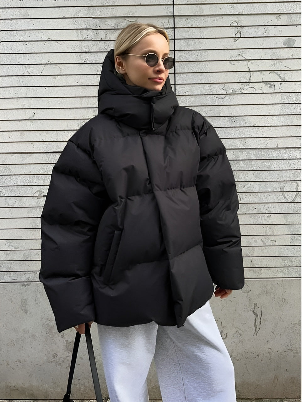 Luvik | Dames Puffer-jakke - Brun - Varm Vinterjakke - Komfortabel