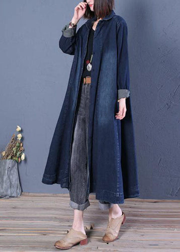 Luvik | Blå Peter Pan -krage patchwork-denimjakke