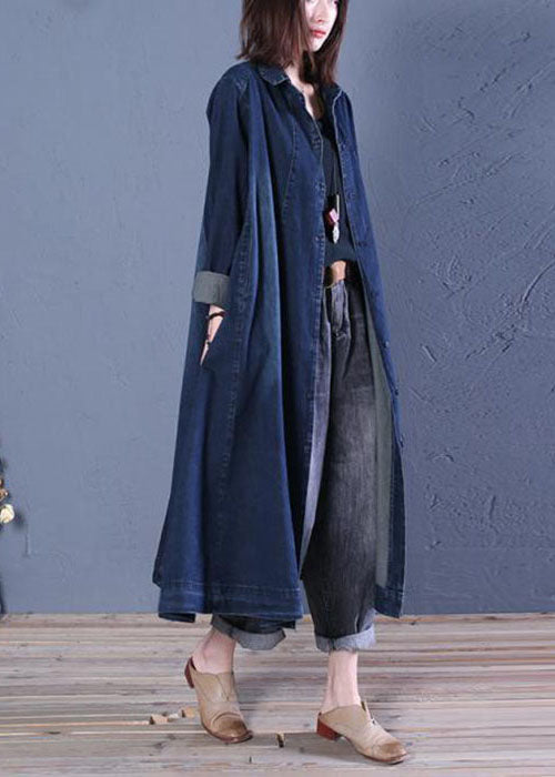 Luvik | Blå Peter Pan -krage patchwork-denimjakke