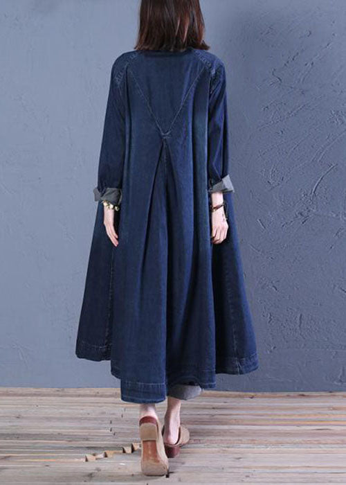 Luvik | Blå Peter Pan -krage patchwork-denimjakke