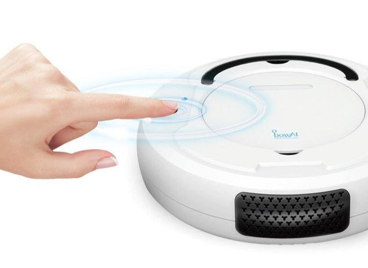 Luvikno | Støvsuger Robot Dustelio SlimBot | Ekstra Flat (6.5 cm) | Sterk Sugeeffekt & Stille Drift | Automatisk Rengjøring | Incl. Ladekabel & Børster