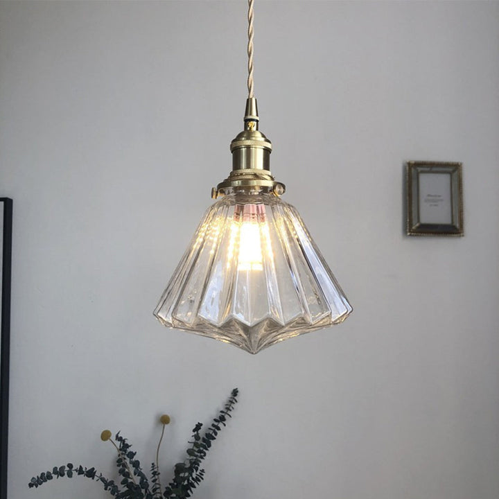 Messing- og Glass Kjøkkenpendellamper | Luvikno