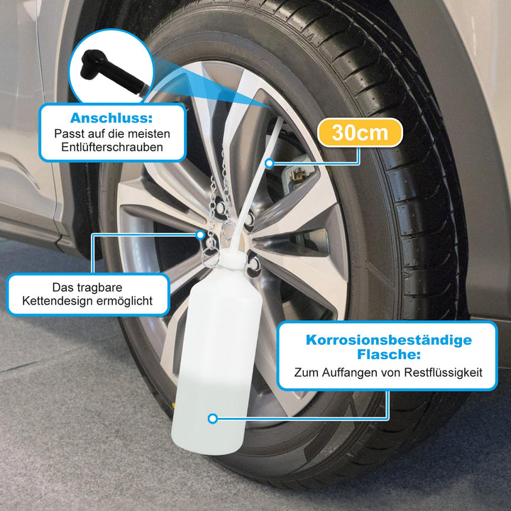 3L bremsevæske bremsebleedingsenhet med 1L sugebeholder | Luvikno