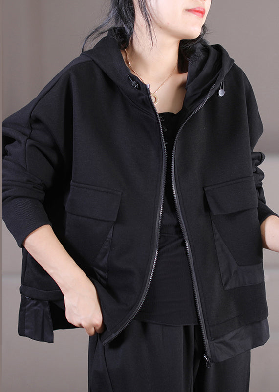 Luvik | Khaki Vetoketjullinen Patchwork Huppari