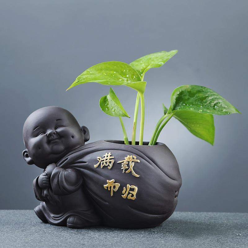 Buddha-Munk-Blompot Luvikno
