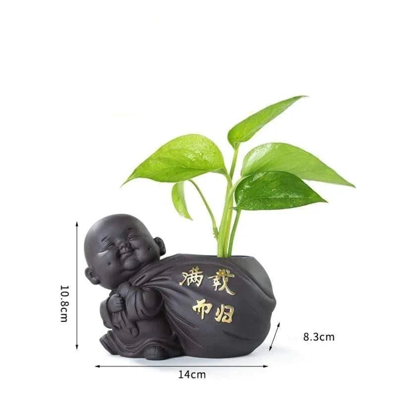 Buddha-Munk-Blompot Luvikno