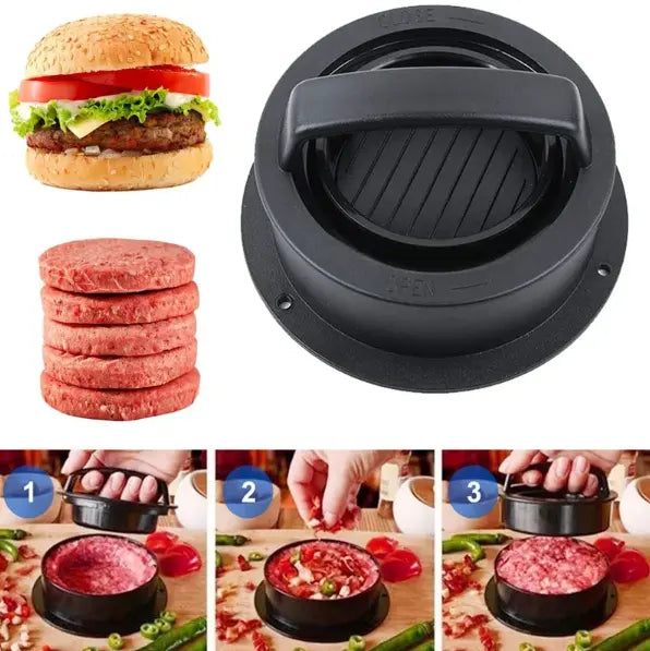 Burgerpresse med vridningslås for perfekte burgere | Luvikno