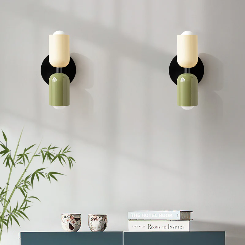 Vegglampe Moderne Dobbel Glass Vegglampe Luvikno