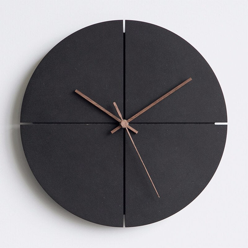 Minimalist veggklokke 28 cm - Moderne design i rund og firkantet for hjem og kontor | Luvikno