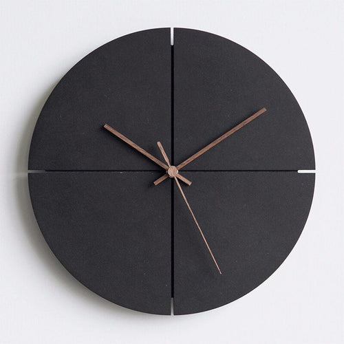 Minimalist veggklokke 28 cm - Moderne design i rund og firkantet for hjem og kontor | Luvikno