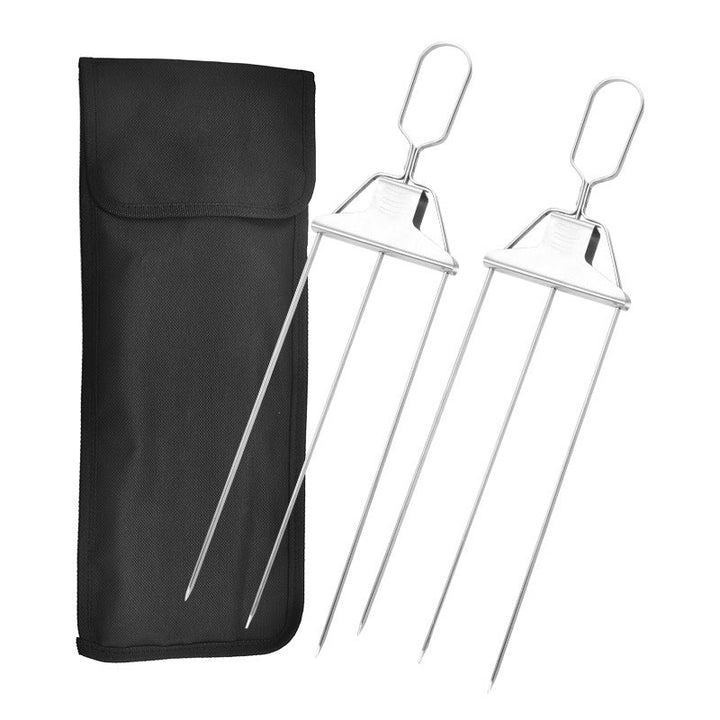 3 Way Grillspyd, Rustfritt Stål Spyd for BBQ | Luvikno