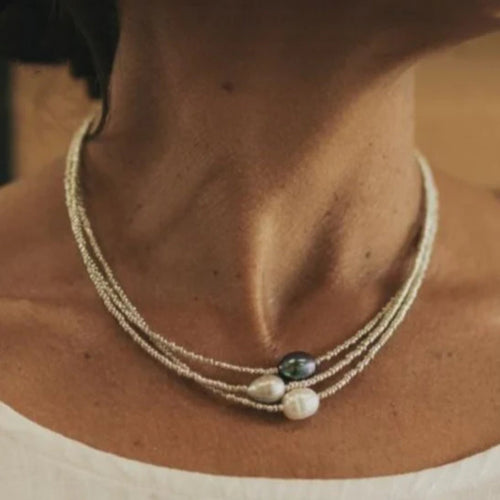Elegant Vintage Naturlig Perle Halskjede - Elara Luvikno