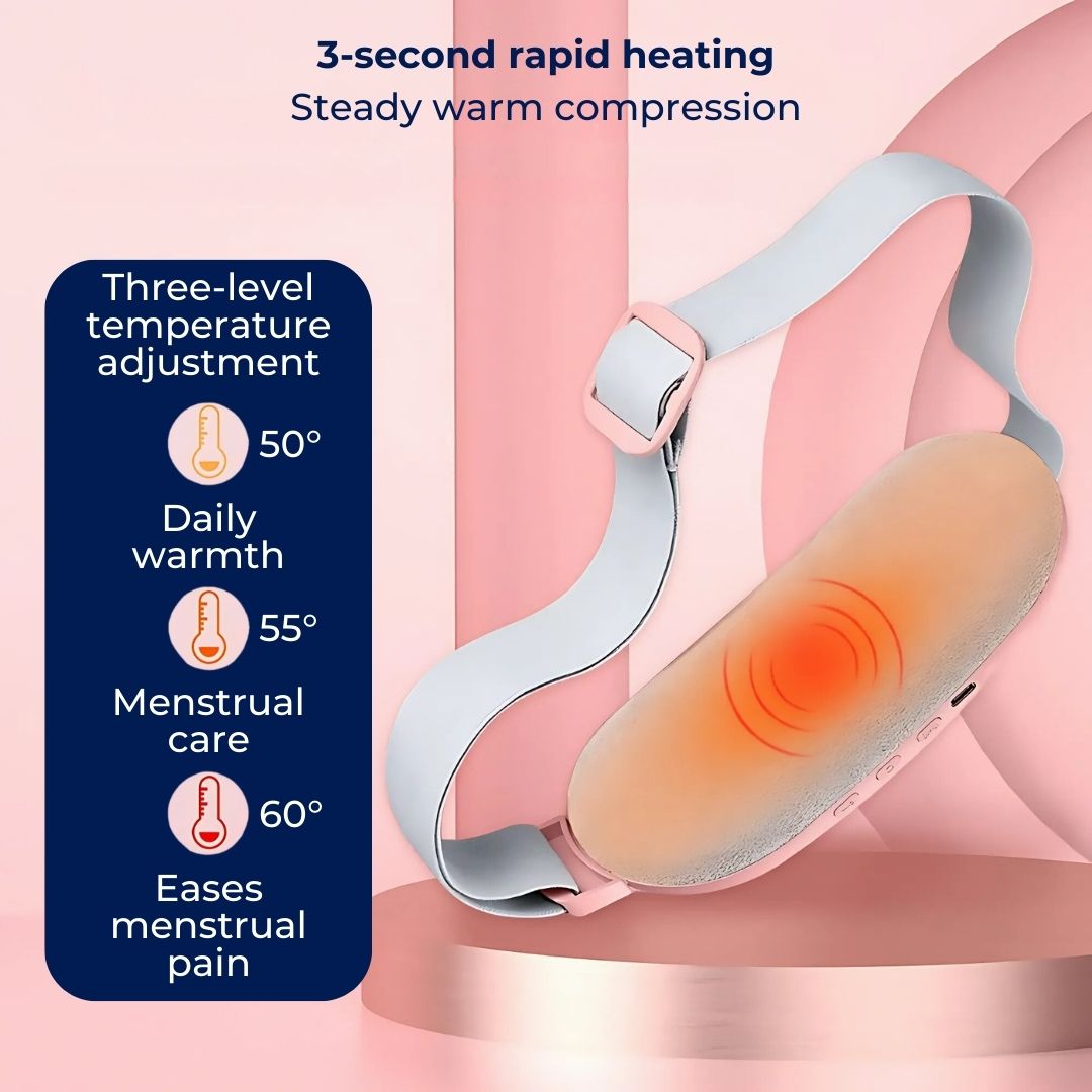CalmFlow Varmepute for Menstruasjonskramper | Lindre Menstruasjonskramper - Beroligende Varme for Kramper - Musklene Avslapping - Stressreduksjon Luvikno