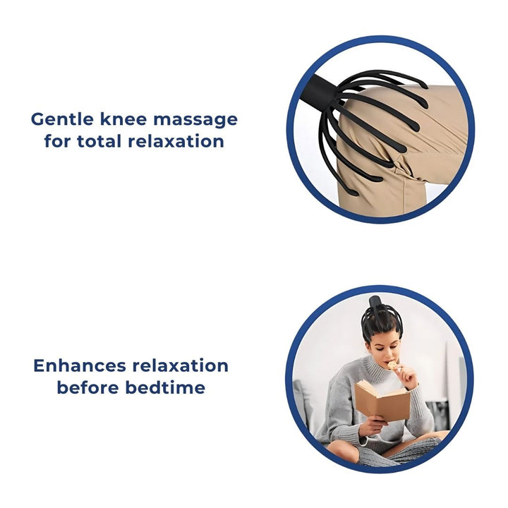 CalmFlow Smart Electric Octopus Hode Massager | Hodebunnsmassasje - Stresslettelse - Forbedret Søvn - Multi-retning Vibrasjons Hode Massager Luvikno