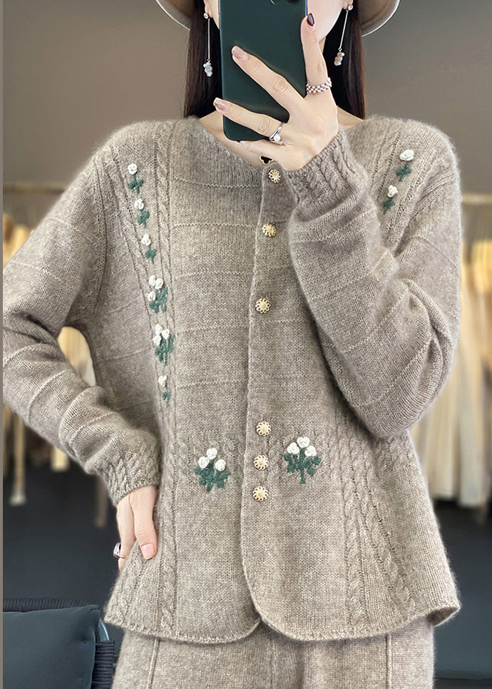 Luvik | Knapp Comfort Kashmir Jakker Genser O-Shirt Lang Ermer