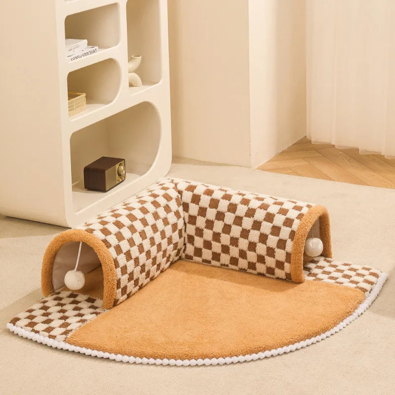 CozyCat Tunnel – Stilfullt lekeområde for katter Luvikno