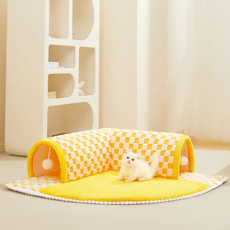 CozyCat Tunnel – Stilfullt lekeområde for katter Luvikno