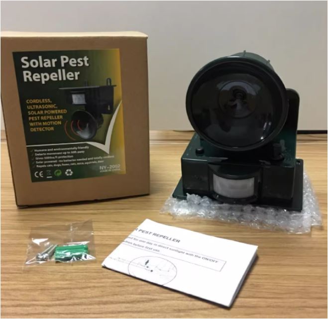 Solar Dyreavskrekk med Ultralyd & Bevegelsessensor | Luvikno
