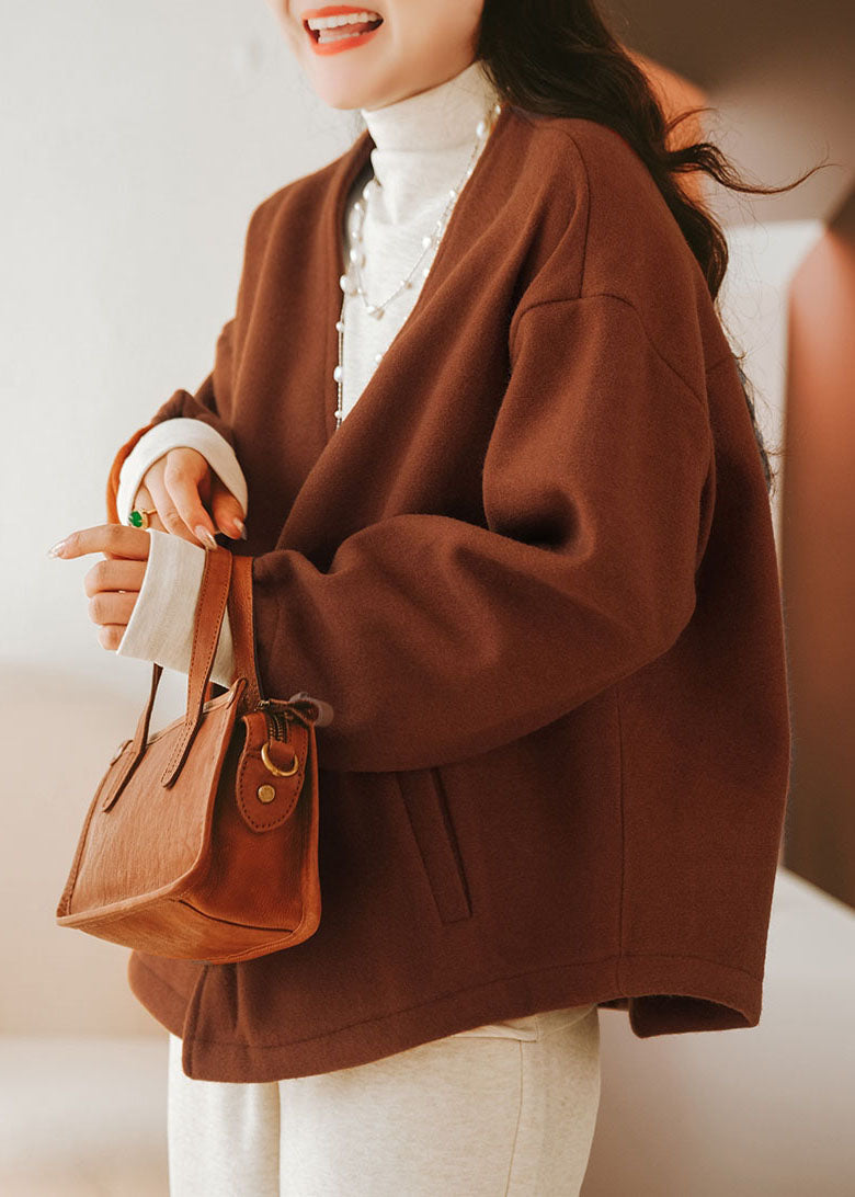 Luvik | Yksivärinen, puuvillasekoitteesta valmistettu oversize-takki talveksi