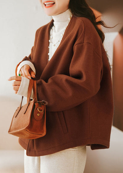 Luvik | Yksivärinen, puuvillasekoitteesta valmistettu oversize-takki talveksi