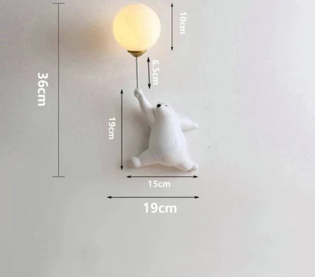 Vegglampe for barnerom | Stilfull tegneserie vegglampe for barnehagen | Luvikno