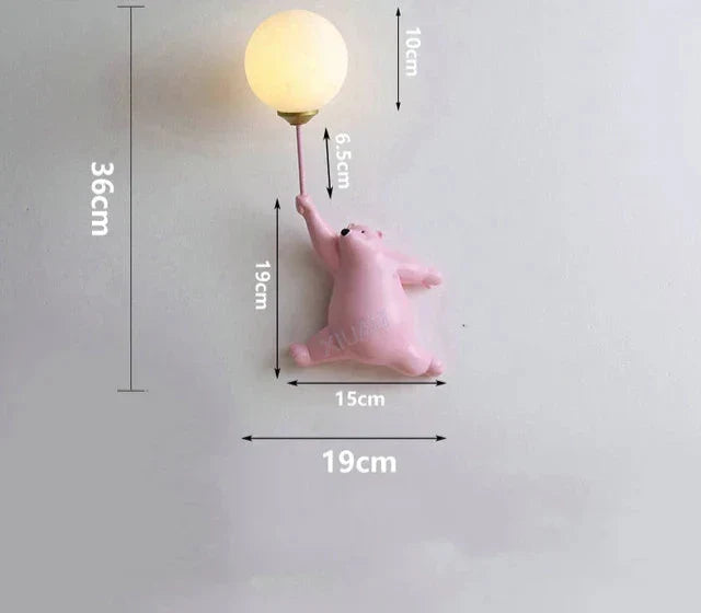 Vegglampe for barnerom | Stilfull tegneserie vegglampe for barnehagen | Luvikno