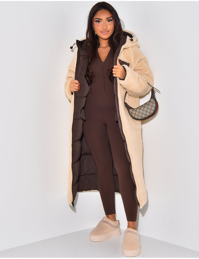 Luvik | Varm Foret Tal jakke til kvinner - Vendbar Fleece-jakke