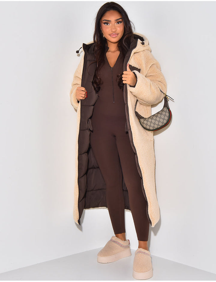 Luvik | Varm Foret Tal jakke til kvinner - Vendbar Fleece-jakke
