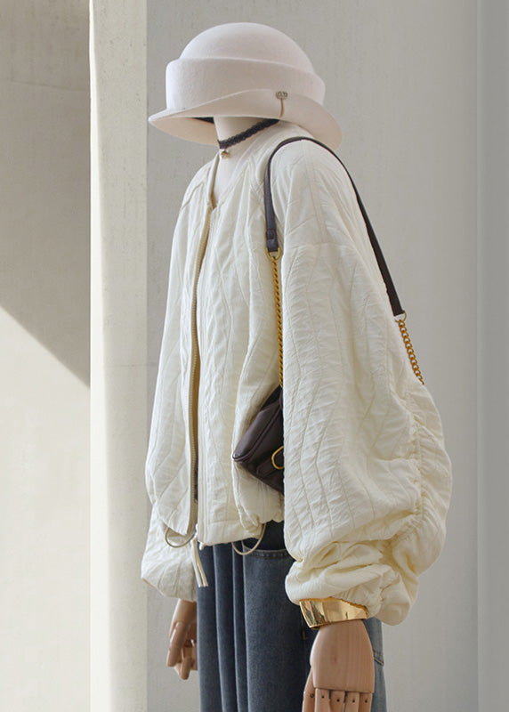 Luvik | Beige verkkarit vetoketjulla ja naruilla, joissa on lyhyet hihat