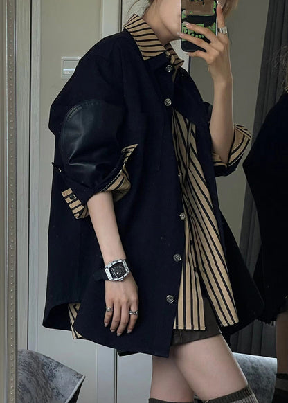 Luvik | Mustat takit ja raidalliset paidat kahden kappaleen setti