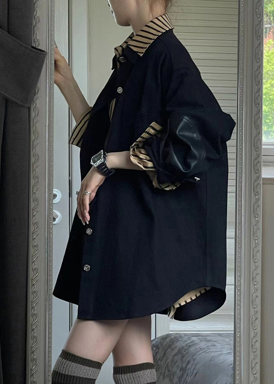 Luvik | Mustat takit ja raidalliset paidat kahden kappaleen setti